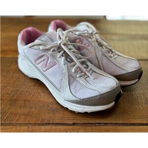 Womens New Balance 496 White Pink Walking Shoes WW496WP Size 8.5